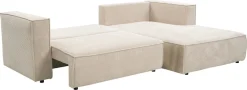 WERK2 Ecksofa »Atlanta-New 295 x 182 cm modern und bequem« Cord, L-Form, XXL, Schlaffunktion, Bettkasten