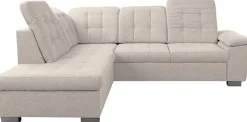 WERK2 Ecksofa »Bonny 265 x 215 cm inkl. Kopfteilverstellung modern und bequem« Struktur, L-Form, Schlaffunktion, Bettkasten