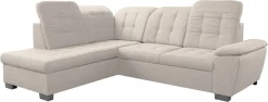WERK2 Ecksofa »Bonny 265 x 215 cm inkl. Kopfteilverstellung modern und bequem« Struktur, L-Form, Schlaffunktion, Bettkasten
