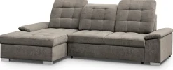 WERK2 Ecksofa »Carmen 264 cm breit L-Form Sofa Schlaffunktion Kopfstützen verstellbar« Schlafcouch mit Bettkasten, Eckcouch wahlw. mit Sitztiefenverstellung