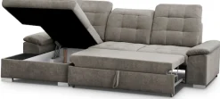 WERK2 Ecksofa »Carmen 264 cm breit L-Form Sofa Schlaffunktion Kopfstützen verstellbar« Schlafcouch mit Bettkasten, Eckcouch wahlw. mit Sitztiefenverstellung