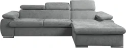 WERK2 Ecksofa »Cosmo 282 x 192 cm modern und bequem« Chenille, L-Form, XXL, Schlaffunktion, Bettkasten