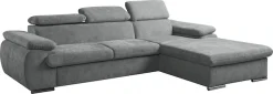 WERK2 Ecksofa »Cosmo 282 x 192 cm modern und bequem« Chenille, L-Form, XXL, Schlaffunktion, Bettkasten