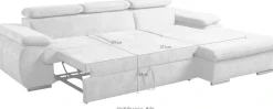 WERK2 Ecksofa »Cosmo 282 x 192 cm modern und bequem« Chenille, L-Form, XXL, Schlaffunktion, Bettkasten