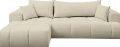 WERK2 Ecksofa »Ewela-Bubble 265 x 145 cm modern und bequem« Bouclé, L-Form, Schlaffunktion, Bettkasten