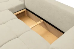 WERK2 Ecksofa »Ewela-Bubble 265 x 145 cm modern und bequem« Bouclé, L-Form, Schlaffunktion, Bettkasten