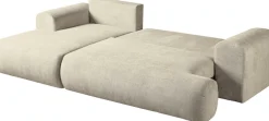 WERK2 Ecksofa »Ewela 265 x 145 cm modern und bequem« Bouclé, L-Form, Schlaffunktion, Bettkasten