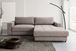 WERK2 Ecksofa »Indiana 270 x 182 cm inkl. Bettfunktion & Bettkasten modern und bequem« Luxus-Microfaser weich ENJOY NEW, L-Form, XXL, Schlaffunktion