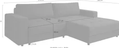 WERK2 Ecksofa »Indiana 270 x 182 cm inkl. Bettfunktion & Bettkasten modern und bequem« Luxus-Microfaser weich ENJOY NEW, L-Form, XXL, Schlaffunktion