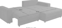 WERK2 Ecksofa »Indiana 270 x 182 cm inkl. Bettfunktion & Bettkasten modern und bequem« Luxus-Microfaser weich ENJOY NEW, L-Form, XXL, Schlaffunktion