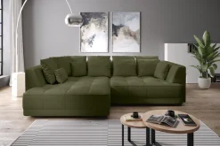 WERK2 Ecksofa »Tiga 207 x 286 cm modern und bequem« Struktur weich, L-Form, elektrische Sitztiefenverstellung