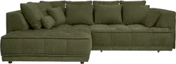 WERK2 Ecksofa »Tiga 207 x 286 cm modern und bequem« Struktur weich, L-Form, elektrische Sitztiefenverstellung