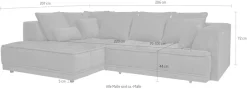 WERK2 Ecksofa »Tiga 207 x 286 cm modern und bequem« Struktur weich, L-Form, elektrische Sitztiefenverstellung