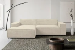 WERK2 Ecksofa »Trento 268 x 163 cm modern und bequem« Cord, L-Form,extra weiche und tiefe Sitzfläche