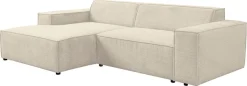 WERK2 Ecksofa »Trento 268 x 163 cm modern und bequem« Cord, L-Form,extra weiche und tiefe Sitzfläche