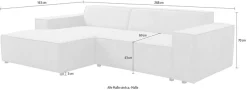 WERK2 Ecksofa »Trento 268 x 163 cm modern und bequem« Cord, L-Form,extra weiche und tiefe Sitzfläche