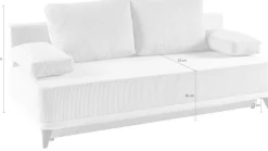 WERK2 Schlafsofa »Rosso Breite 202 modern & bequem, Federkern, Bettkasten, Bettfunktion« Cord, Schlaffunktion, Bettkasten