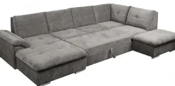 WERK2 Wohnlandschaft »Arena 339 x 220 cm modern und bequem« U-Form, XXL, Schlaffunktion, Bettkasten