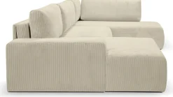 WERK2 Wohnlandschaft »Rotterdam 325 x 190 cm modern und bequem« Cord, U-Form, XXL, Schlaffunktion, Bettkasten