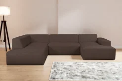 WERK2 Wohnlandschaft »Zeus-U 330 cm breit, viel Platz, modern und zeitlos« Curvy Trend mit urbaner Optik auch in weichem Cord, U-Form