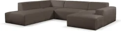 WERK2 Wohnlandschaft »Zeus-U 330 cm breit, viel Platz, modern und zeitlos« Curvy Trend mit urbaner Optik auch in weichem Cord, U-Form