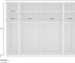 WIEMANN Dreh-/Schwebetürenschrank »Nizza« mit Glasfront und Spiegel