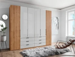 WIEMANN Kleiderschrank »Monaco« mit Teil-Glasfront sowie hochwertige Beschläge inkl. Dämpfung