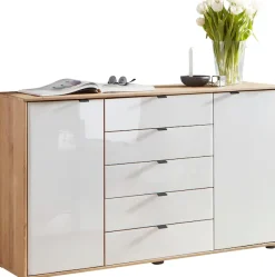 WIEMANN Kombikommode »Cardiff Sideboard, Wäscheschrank, teilmassiv Erle, mit Schubladen« Kommode 141x86x43 cm, braun, mit Dämpfung, MADE IN GERMANY,verschiedenen Ausführungen, inklusive Einlegeboden