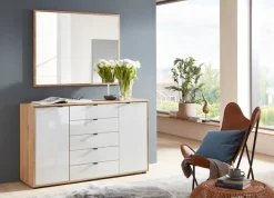 WIEMANN Kombikommode »Cardiff Sideboard, Wäscheschrank, teilmassiv Erle, mit Schubladen« Kommode 141x86x43 cm, braun, mit Dämpfung, MADE IN GERMANY,verschiedenen Ausführungen, inklusive Einlegeboden