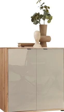 WIEMANN Kommode »Cardiff Sideboard, Wäscheschrank, teilmassiv Bianco-Eiche, 80 cm« Kommode 80x86x43 cm, braun, mit Dämpfung, MADE IN GERMANY,verschiedenen Ausführungen, inklusive Einlegeboden
