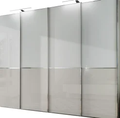 WIEMANN Schwebetürenschrank »Shanghai, Made in Germany,« mit praktischer Panorama-Tür und edler Glasfront, lautlos gleitend