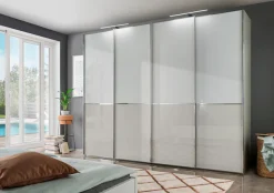 WIEMANN Schwebetürenschrank »Shanghai, Made in Germany,« mit praktischer Panorama-Tür und edler Glasfront, lautlos gleitend