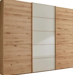 WIEMANN Schwebetürenschrank »Cardiff« mit massiven Holztüren und Glas