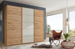 WIEMANN Schwebetürenschrank »Cardiff« mit massiven Holztüren und Glas