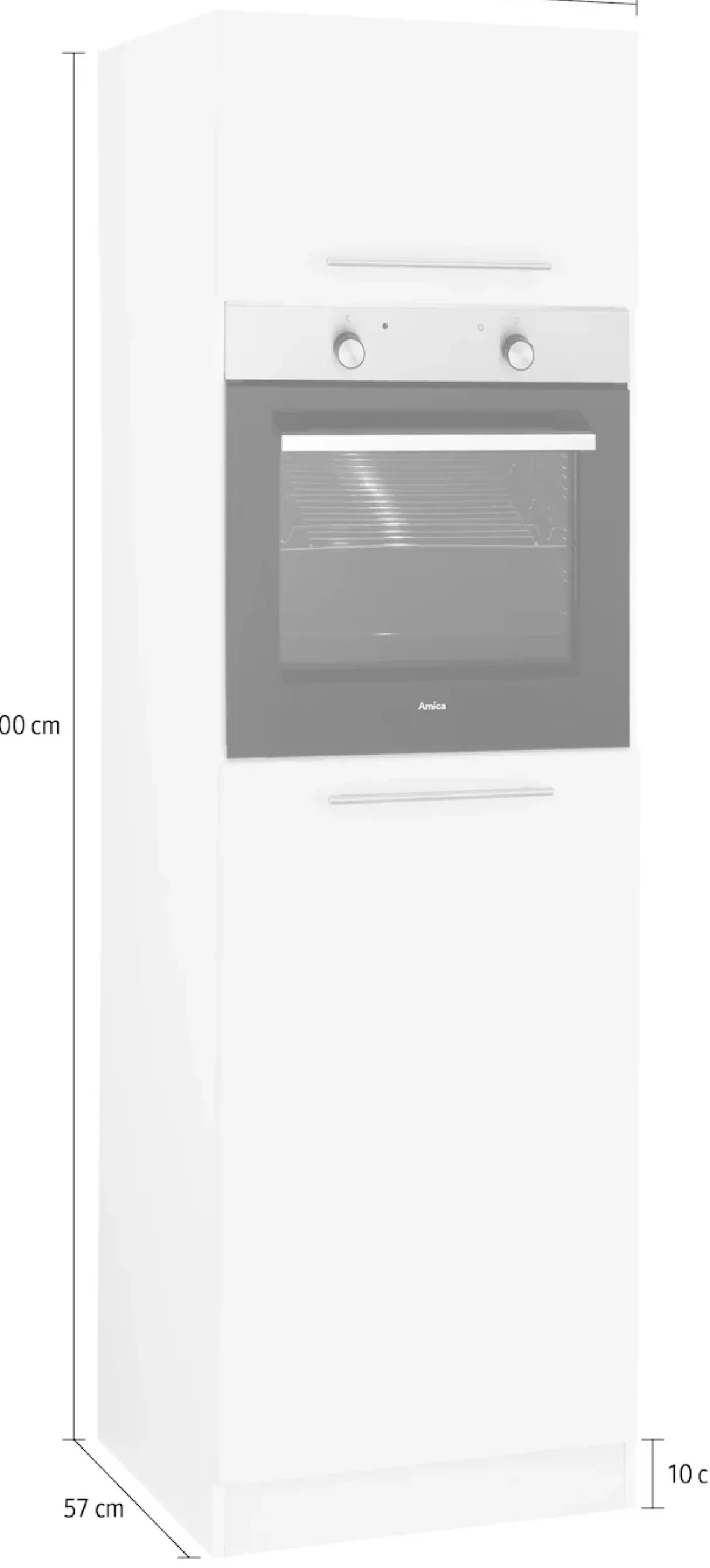 wiho Küchen Backofen/Kühlumbauschrank »Unna« 60 cm breit