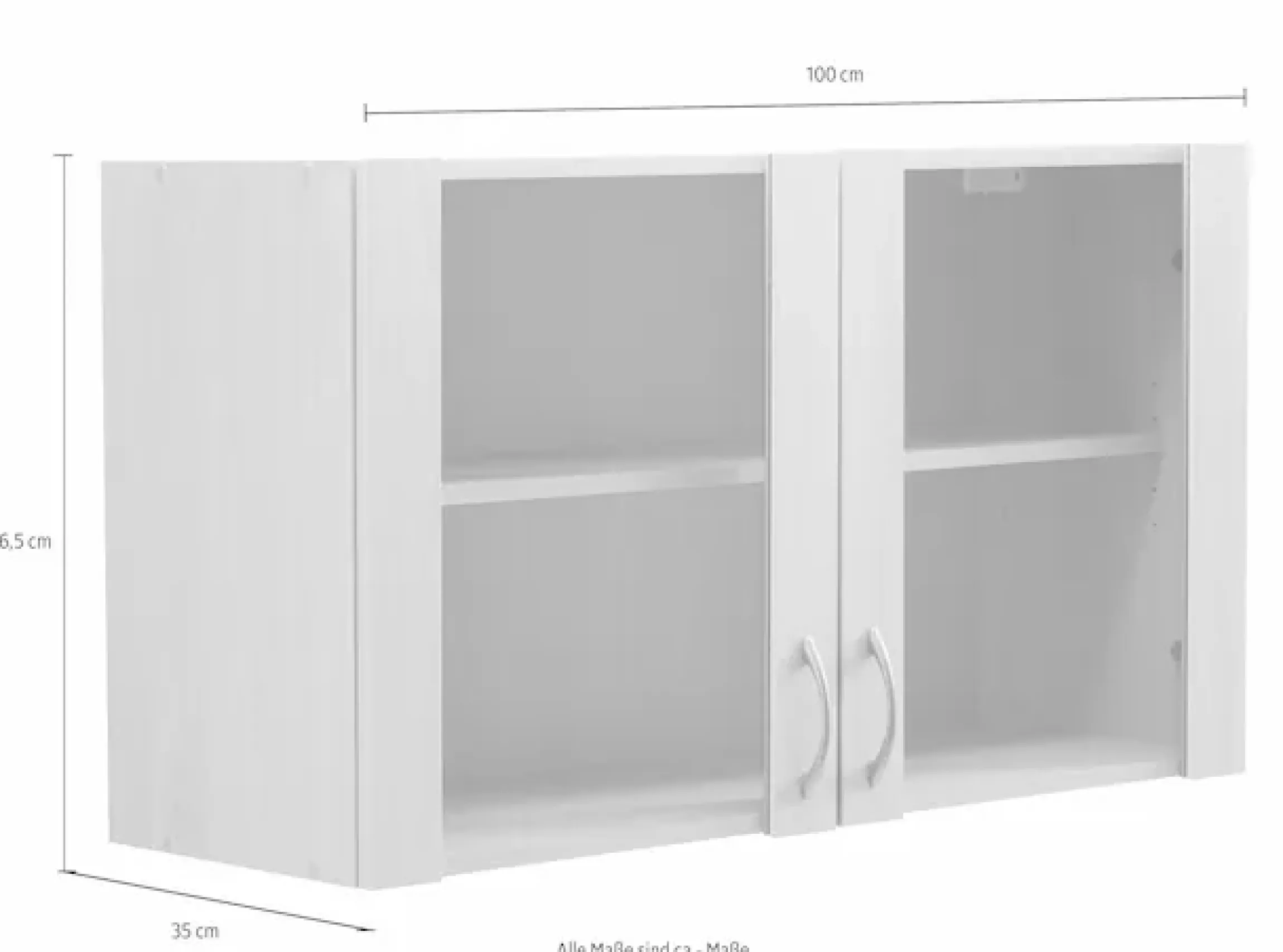 wiho Küchen Glashängeschrank »Kiel« Front mit Glaseinsatz