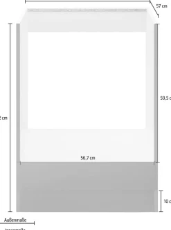 wiho Küchen Herdumbauschrank »Cali« 60 cm breit, ohne Arbeitsplatte