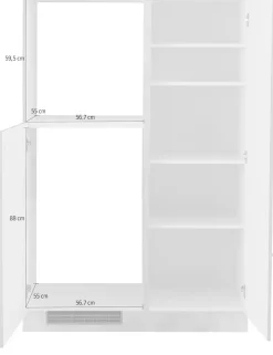 wiho Küchen Küche »Chicago« Back-/Kühlmodul, wahlweise mit E-Geräten, Breite 110 cm
