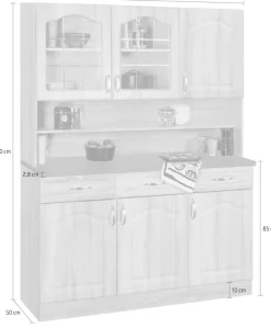 wiho Küchen Küchenbuffet »Linz« 120 cm breit, in Landhaus-Optik