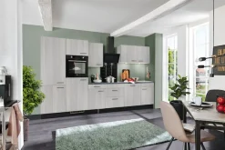 wiho Küchen Küche »Nisos« Soft-Close, 340 cm, Backofen matt schwarz, Teleskopauszug