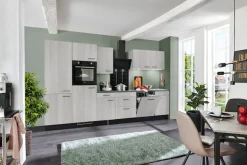 wiho Küchen Küche »Nisos« Soft-Close, 340 cm, Backofen matt schwarz, Teleskopauszug