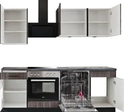 wiho Küchen Küche »Nisos« Soft-Close-Funktion, Breite 220 cm, höhenverstellbare Füße
