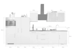 wiho Küchen Küchenzeile »Cali« ohne E-Geräte, Breite 360 cm