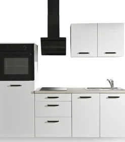 wiho Küchen Küchenzeile »Compact« Breite 210cm, wahlweise mit Geräten (ohne Kühlschrank)