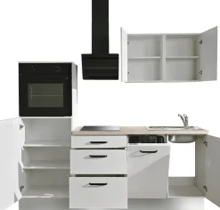 wiho Küchen Küchenzeile »Compact« Breite 210cm, wahlweise mit Geräten (ohne Kühlschrank)