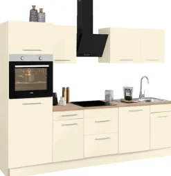 wiho Küchen Küchenzeile »Ela« Breite 280 cm, Soft-Close-Funktion, höhenverstellbare Füße