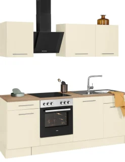 wiho Küchen Küchenzeile »Ela« Breite 220 cm, Soft-Close-Funktion, höhenverstellbare Füße