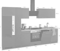 wiho Küchen Küchenzeile »Erla« ohne E-Geräte, Breite 310 cm