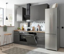 wiho Küchen Küchenzeile »Unna« mit E-Geräten, Breite 220 cm
