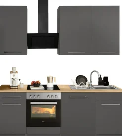 wiho Küchen Küchenzeile »Unna« mit E-Geräten, Breite 220 cm